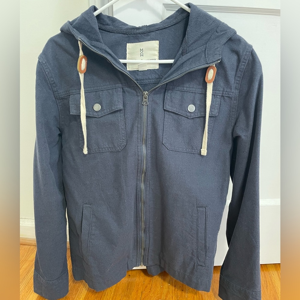 Men’s Mutual Weave Navy Jacket Size Medium